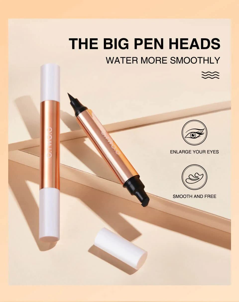 O TWO O Liquid Eyeliner, Cat Eyes Stamp Eyeliner Pen, Waterproof Fast Dry Double-ended Eye Liner For Women girls - Image 6