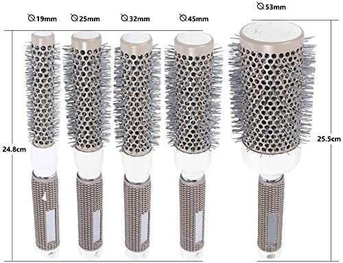 COSLUXE Professional Round Brush Set for Blow Drying Curling,Round Hair Brush Set for Woman Curly and Straight Salon Hair Styling, (PINK, 25mm -1pcs) - Image 5