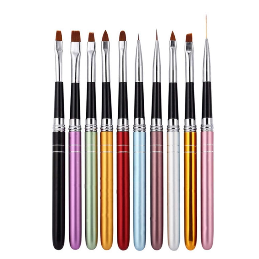 NAILWIND Nail Art Brushes 10 PCS Acrylic Nail Brushes UV Gel Painting Brush Pens Liner Brushs, for Home Nail Salon DIY Manicure Acrylic Nail Art Design - Image 8