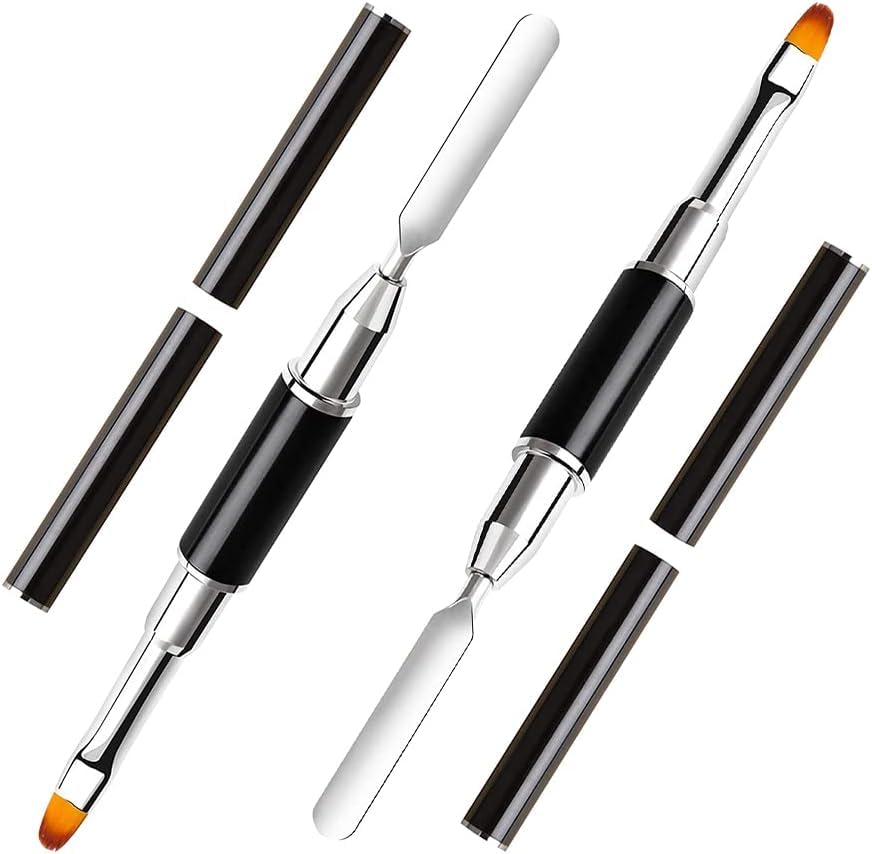 NAILWIND PolyGel Brush and Picker Brush tool for UV Poly Gel, Dual-Ended Poly gel Nail Brush & Picker, 2 in 1 Designs Poly gel Nail Brushes, Stainless Steel Gel Nail Brush Poly gel