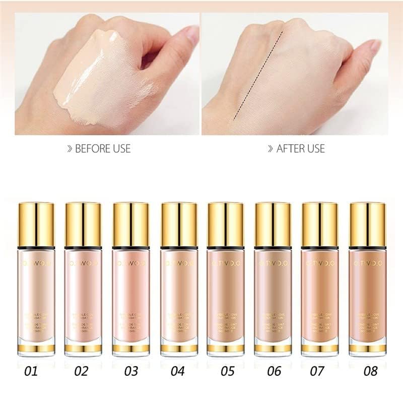O TWO O GOLD Liquid Foundation, Invisible Full Coverage Makeup Foundation,FACE MAKEUP 30ml (08) - Image 3
