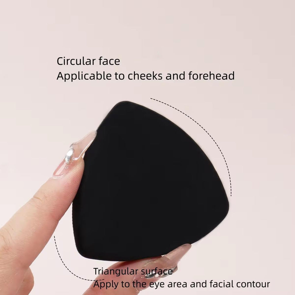 COSLUXE Flat Foundation Brush, 2 Pcs Triangle Makeup Powder Puff, 1 Pcs Flat Head Foundation Brush for Liquid Makeup, Foundations Brush Set for Liquid, Cream Foundation Concealer Brushes - Image 5