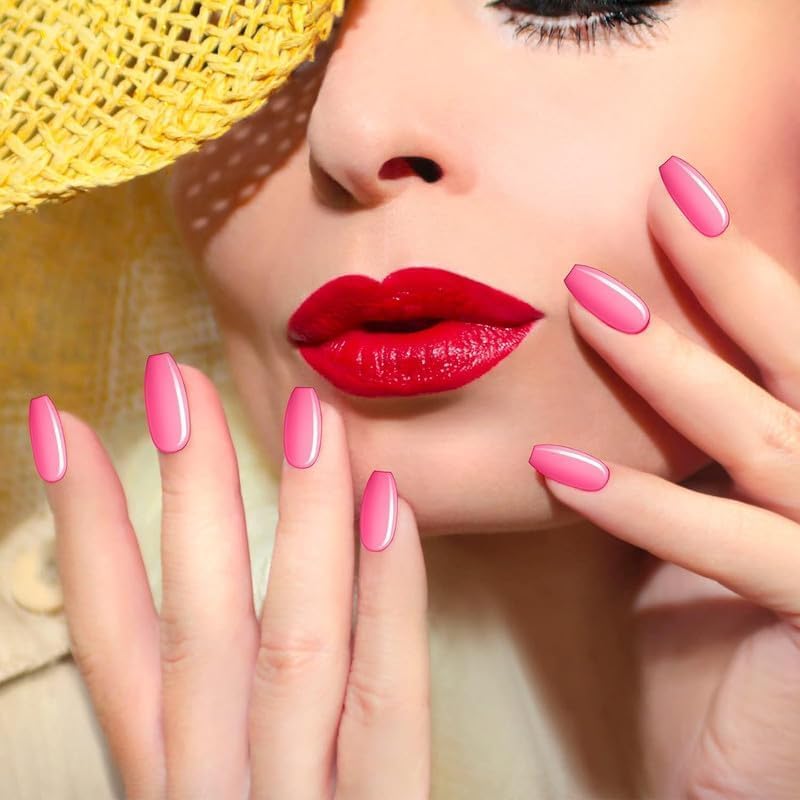 NAILWIND 24 Color Press On Nails Fake Nail 576Pcs, Press on Nail, Artificial Nail Extensions Combo in Multicoloured, Full Cover Glossy Nude False Acrylic Nails for Women Girls - Image 9