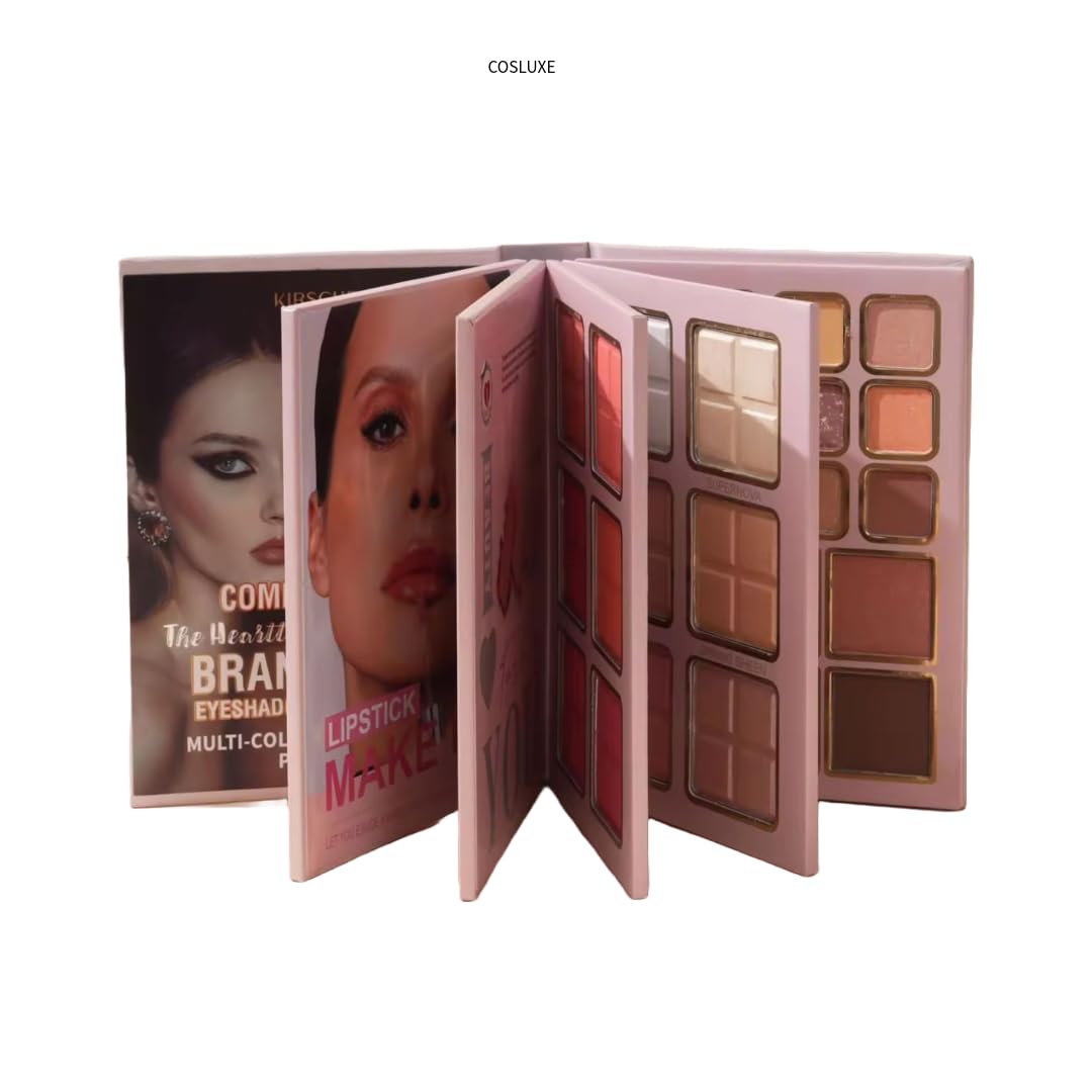My Colors 5-in-1 all in one makeup kit book, Multi- Color Makeup Set Palette, Eyeshadow,Highlighter, Blusher Contour,Contour Bronzer Powder Eyeshadow book Palette - Multicolored - Image 3