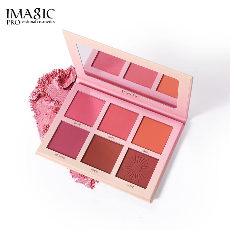 COSLUXE IMAGIC PROfessional Pro Blusher Palette 42.8g, 6 COLOR TOUCH BLUSH PALETTE - Image 8