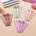 COSLUXE Makeup Brush Set of 6, Premium Design for Easy, Precise Application on Face, Eyes, and Brows | 6 in 1 Brush Box Cruelty-Free, Super Soft Bristles Multicolored