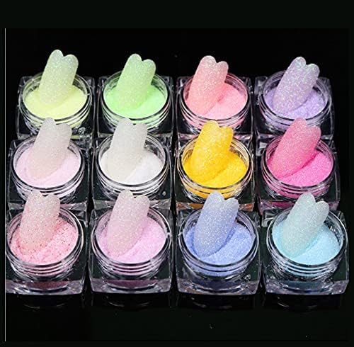 NAILWIND Sugar Glitter Powder Nail Art Pigment Powder,Sugar Powder Pigments Nail Glitter, Neon Pigment,Nail Art Decoration 12 - PCS