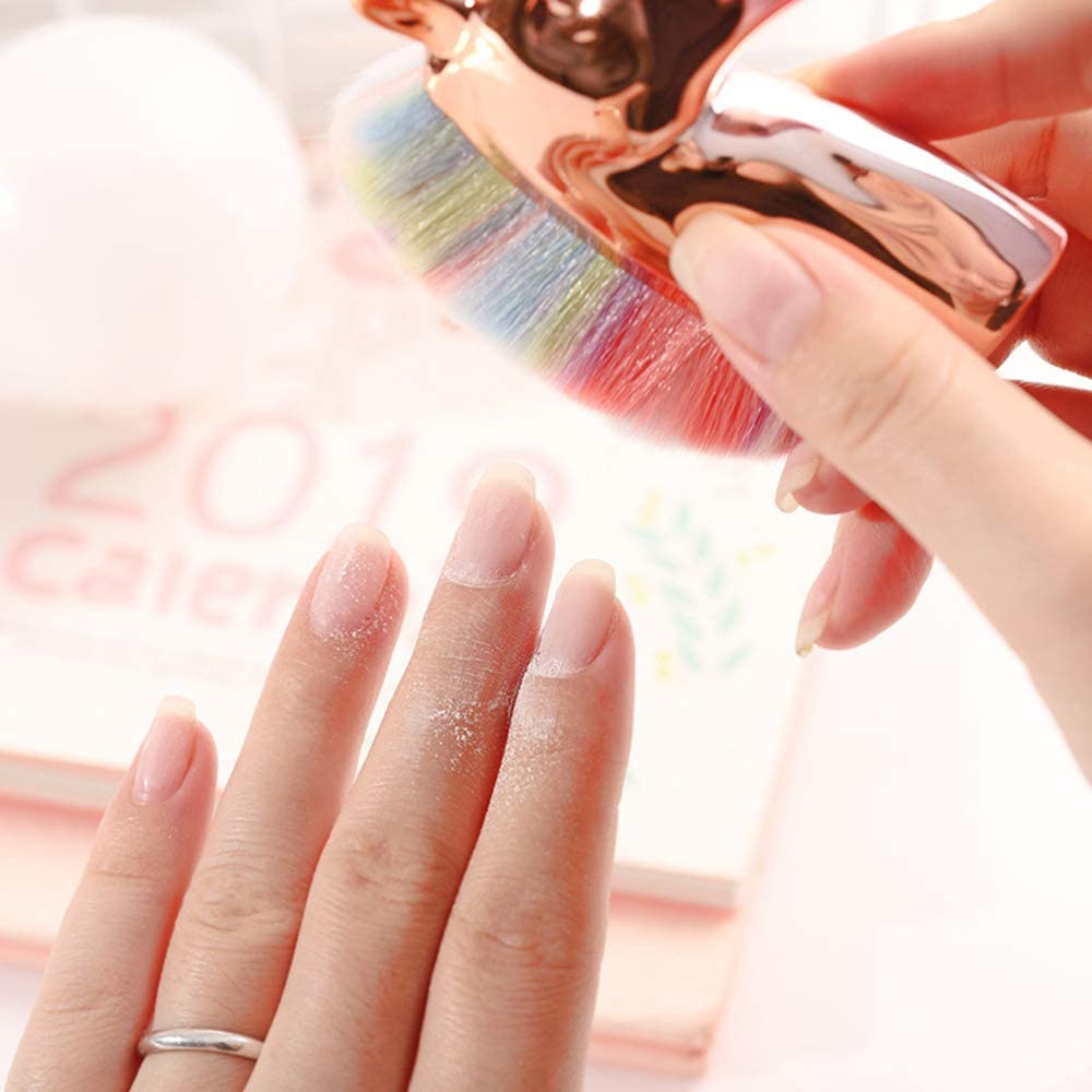 NAILWIND Unicorn Nail brush Makeup Brush For Nail Art, Powder Foundation, Blush, Contour, Manicure, Rainbow Horse Big Brush For Face & Hands - Image 9