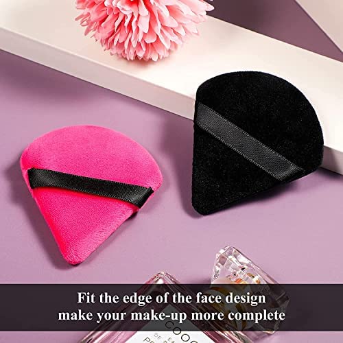 COSLUXE Pure Cotton Powder Puff, Triangle Wedge Shape for Contouring, Under Eyes & Corners, Mineral Body Powder Makeup Tool PACK OF 15 - Image 3