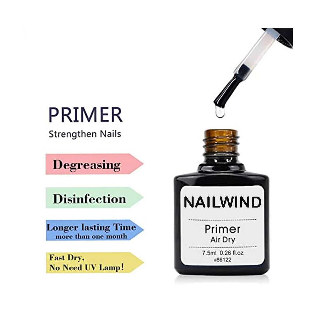 NAILWIND Nail Primer, Fast Air Dry, No Lift Prep for Gel and Acrylic Powder, Foundation for Long-lasting Nail Polish 7.5ml - Image 3