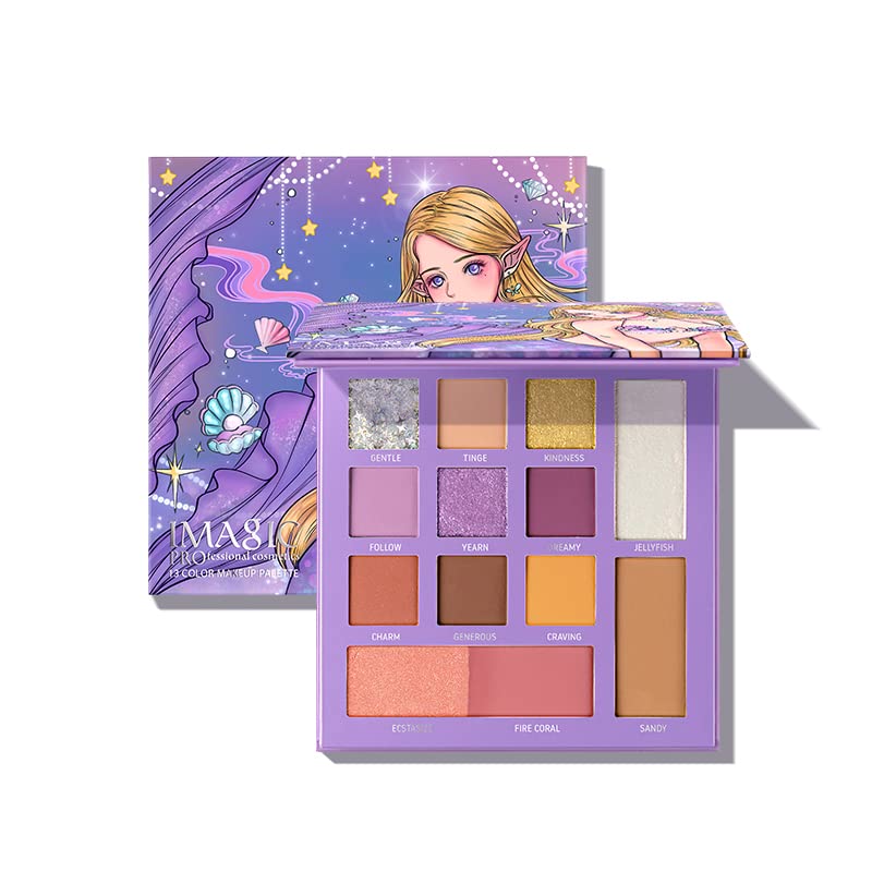 COSLUXE IMAGIC PROfessional COSMETIC THE MERMAID EYESHADOW PALETTE,MAKEUP, FACE PALETTE 15.8G
