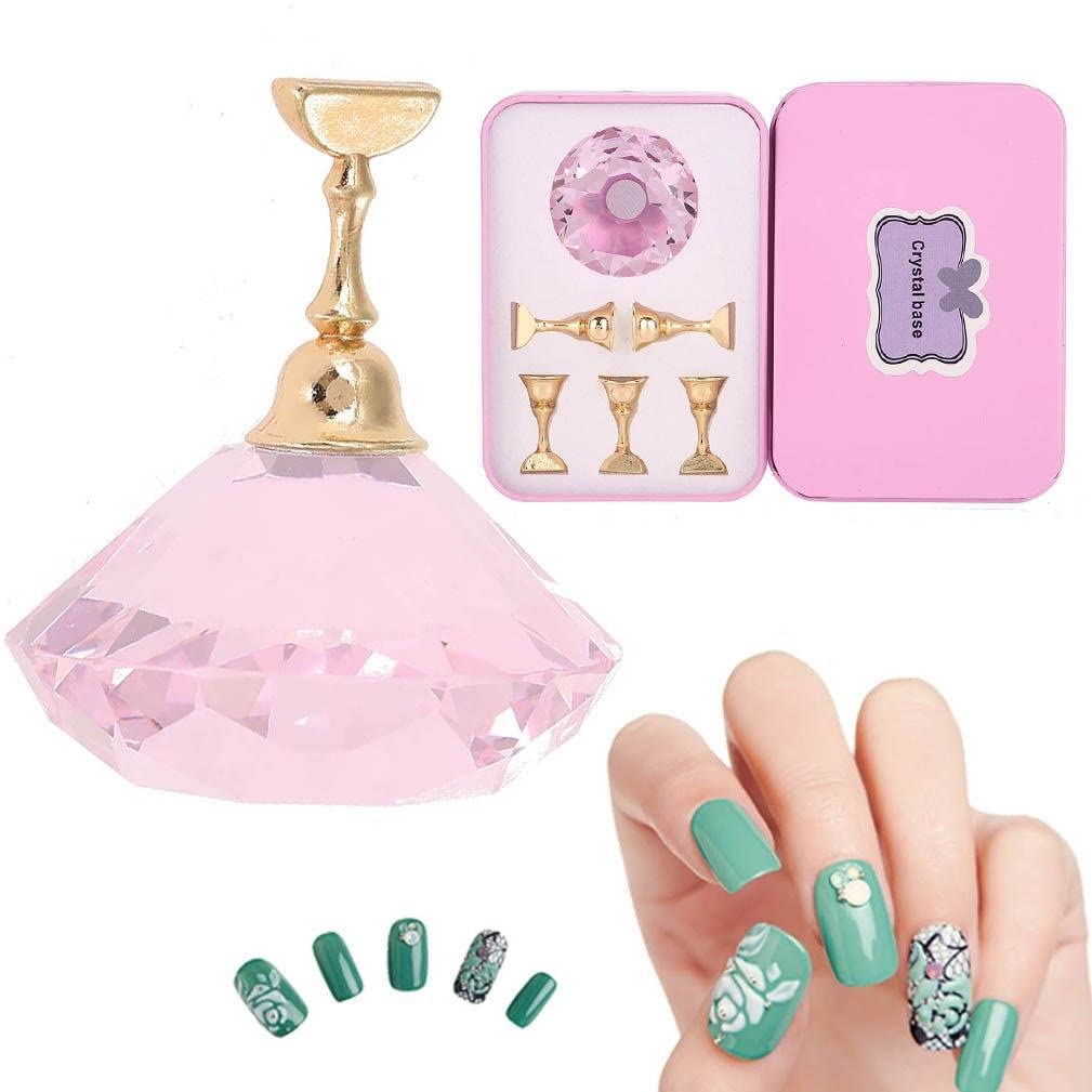 NAILWIND Nail Art Tip Holder Stand, Acrylic Stands for Display Magnetic Nail Polish Finger for Nails Practice Stand Nails Art Display Stand Set - Fingernails Press on tips - Image 2