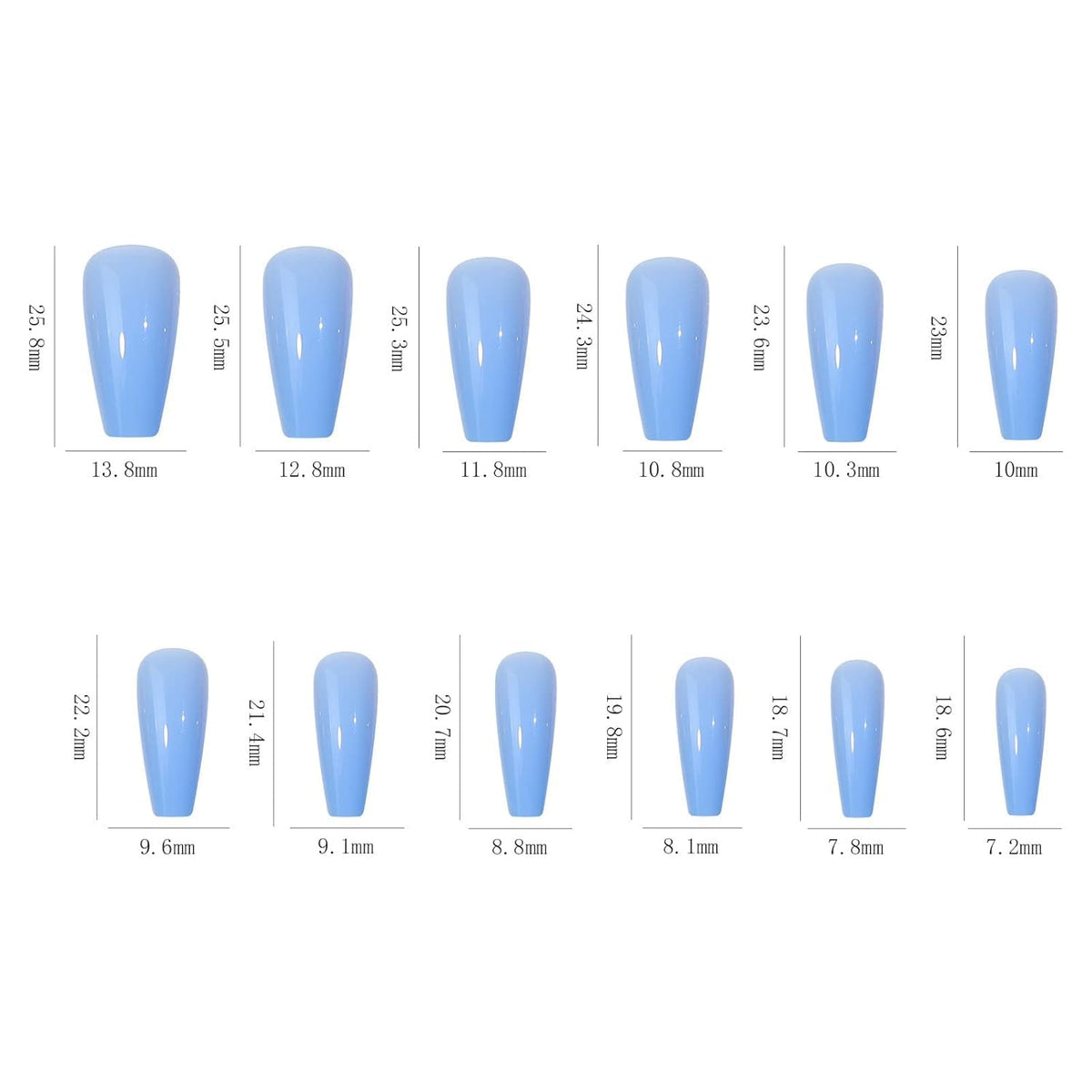 NAILWIND 24 Color Press On Nails Fake Nail 576Pcs, Press on Nail, Artificial Nail Extensions Combo in Multicoloured, Full Cover Glossy Nude False Acrylic Nails for Women Girls - Image 5