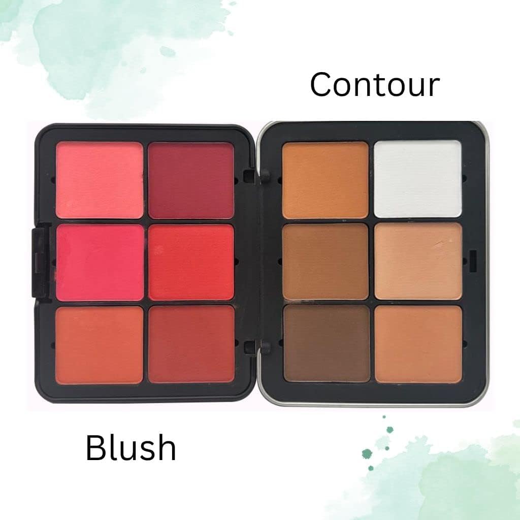 COSLUXE X DAROGE Professional Makeup Blush & Contour Palette, Rechargeable/Refillable Invisible Cover Advanced Look 12 Color Blush, Contour & Powder Palette 24g 0.84oz - Image 3