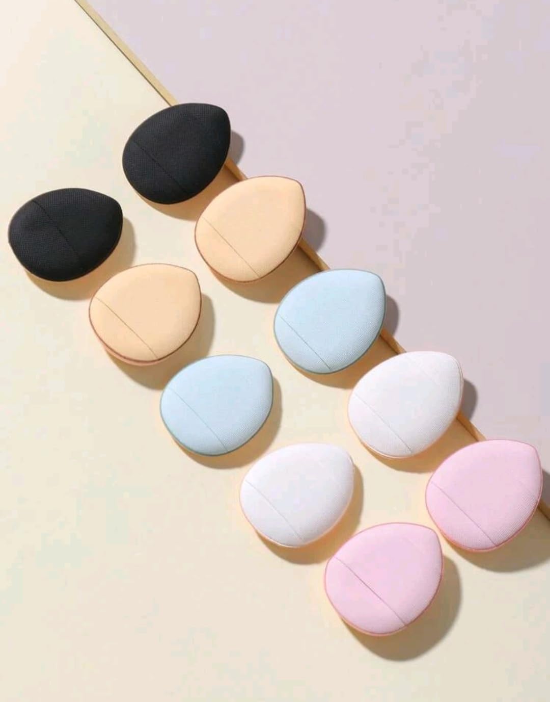 Rubyface Mini Finger Powder Puff 10 pcs Finger Makeup finger beauty blender Sponges, Mini Soft Cosmetic Finger Puff, Perfect for Foundation, BB Cushion, Cream, Concealer - Image 2