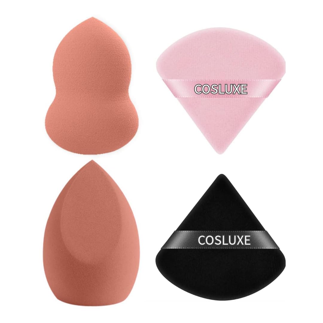 Professional Makeup Sponge, 4 Pcs Multi-colored Blender Blending Beauty Sponges for Foundations,Powders & Creams, Vegan, Cruelty Free and Non-Latex For woman girls