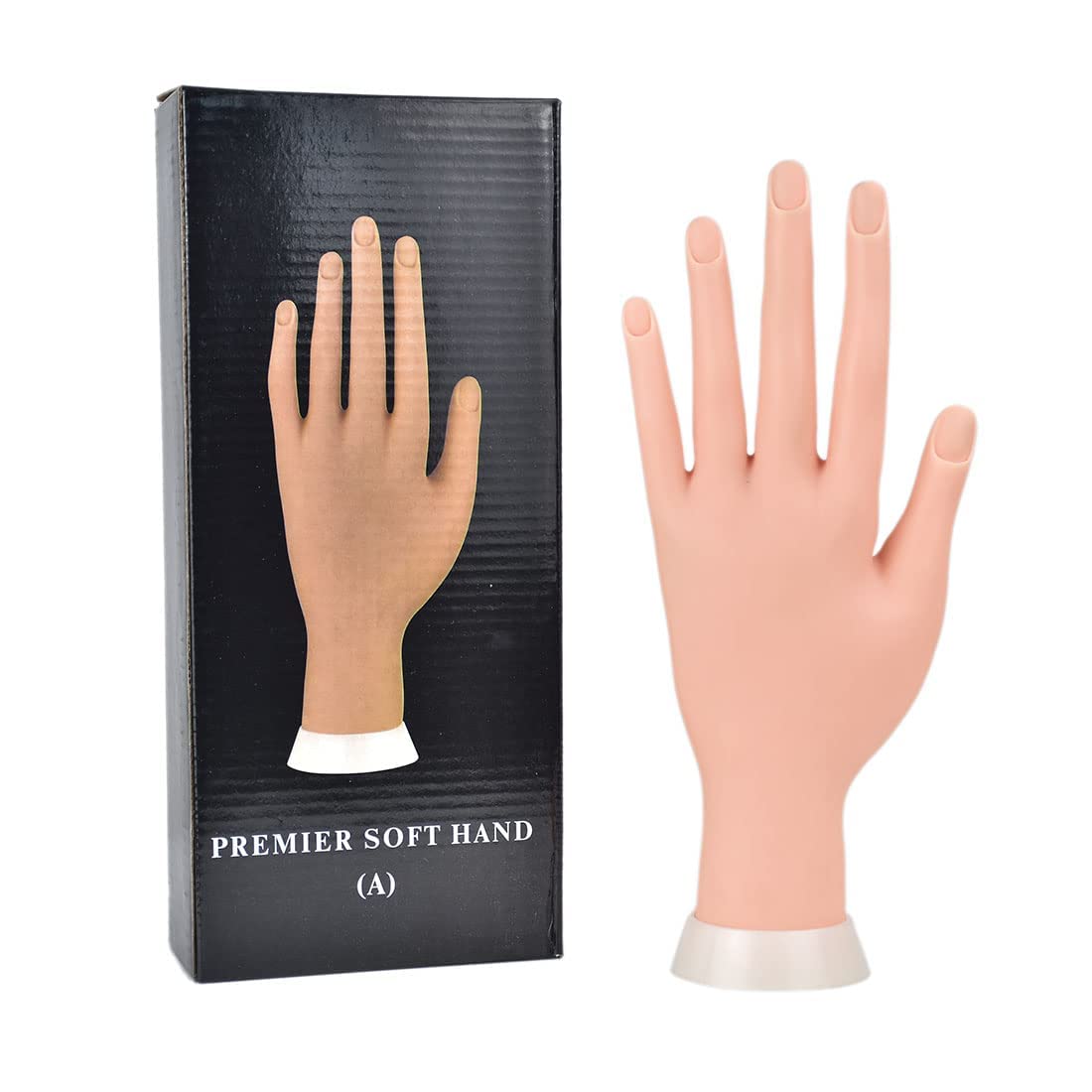 NAILWIND Practice Hand for Acrylic Nails, Fake Nail Hand Practice, Flexible Bendable Mannequin Rubber Hand, Manicure Hands Nails Art Hand Training Hand for Nail Practice 1-Pcs