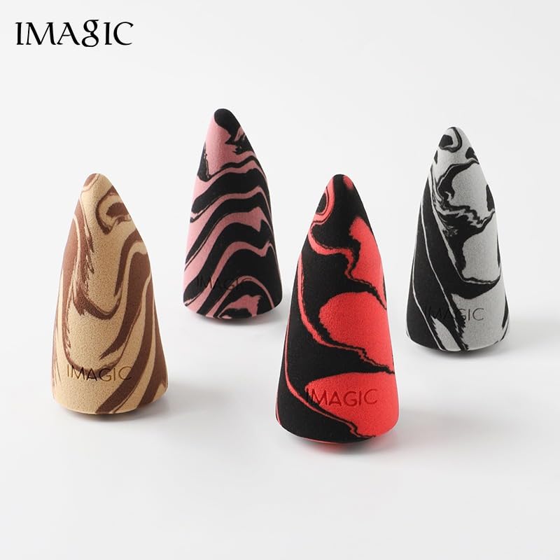 IMAGIC PROfessional Cosmetic Duo Color Top Hill Makeup Sponge Wet & Dry Use Soft Non-latex Material Puff (03) - Image 2
