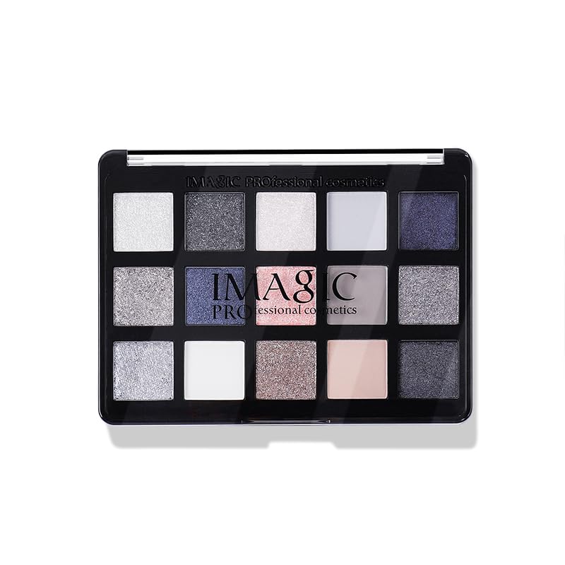 IMAGIC 15 Color Aurora Eyeshadow Palette, Eyeshadow Matte Shimmer Finish Make up Palette Highly Pigmented - Multicolor 15x1.2g - Image 6