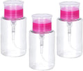 NAILWIND Nail Polish Remover Pump Empty Dispenser Bottle for Alcohol, Nail Polish and Makeup Remover, 150ml(5.10z), Hotpink Top Cap (PACK OF 1) WHITE