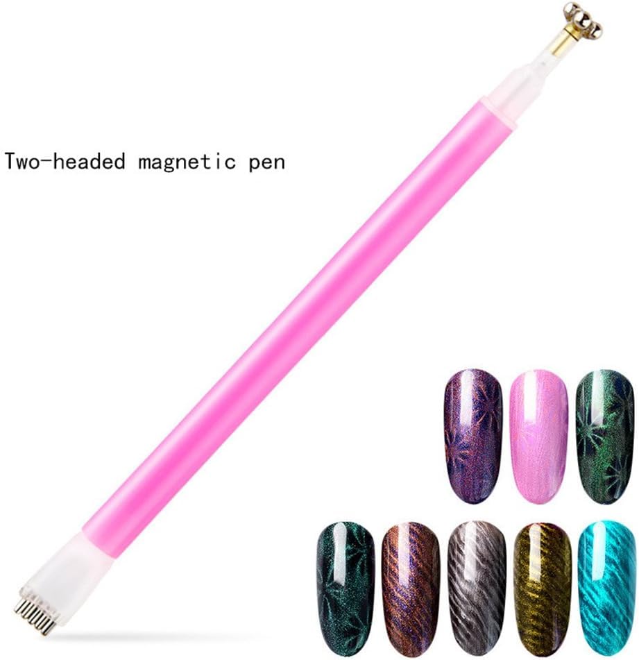 NAILWIND Nail Art Magnet Stick Cat Eyes Double-headed Magnetic Nail Painting Pen, Dotting Pen for Cat Eye UV LED Gel Nail Art Polish, Professional Acrylic Manicure Tool - Image 7
