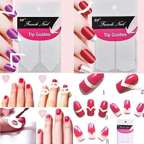 NAILWIND Nail Art Tip Sticker, French Manicure Nail Stickers Strips, Self Adhesive Nail Sticker Tips for Manicure Decoration for Women Girls Pack of 10 Sheets - Image 6