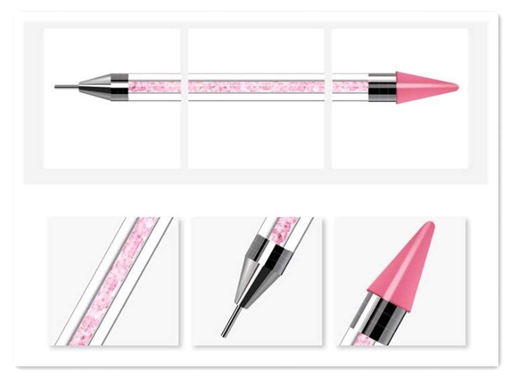 NAILWIND Nail Rhinestone Picker Dotting Pen, stone picker tool Dual-ended Rhinestone Gems Crystals Studs Picker Wax Pen for Nail Art DIY Decoration - Image 3
