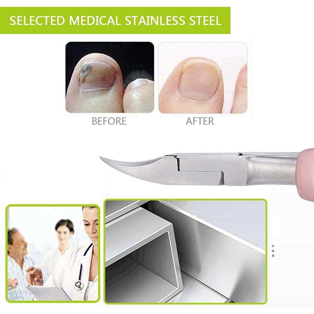 NAILWIND Nail Clippers for Thick Nail & Ingrown Toenails, Toe nail Clippers for Men, Women, Seniors, Sharp Curved Blade, Professional Pedicure Tool Gift - Image 7