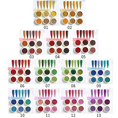 NAILWIND Nail Glitter Powder, Chrome Nail Powder, Metallic Mirror Powder, for Woman Girls,Nails Decoration,Nail Art Manicure,Nail Designs (6 Pcs Set, Pink Purple) - Image 3