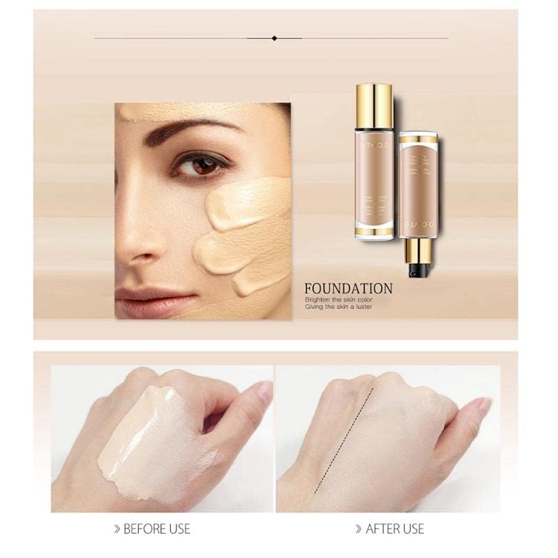 O TWO O GOLD Liquid Foundation, Invisible Full Coverage Makeup Foundation,FACE MAKEUP 30ml (08) - Image 5