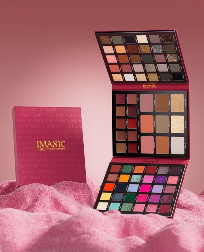 IMAGIC Elegant Makeup Eyeshadow Palette, All In One Set 79 Colors Makeup Kit Matte Shimmer Eye Shadow Highlighters Contour Blush Powder All In One Makeup Palette 99.5g - Image 6