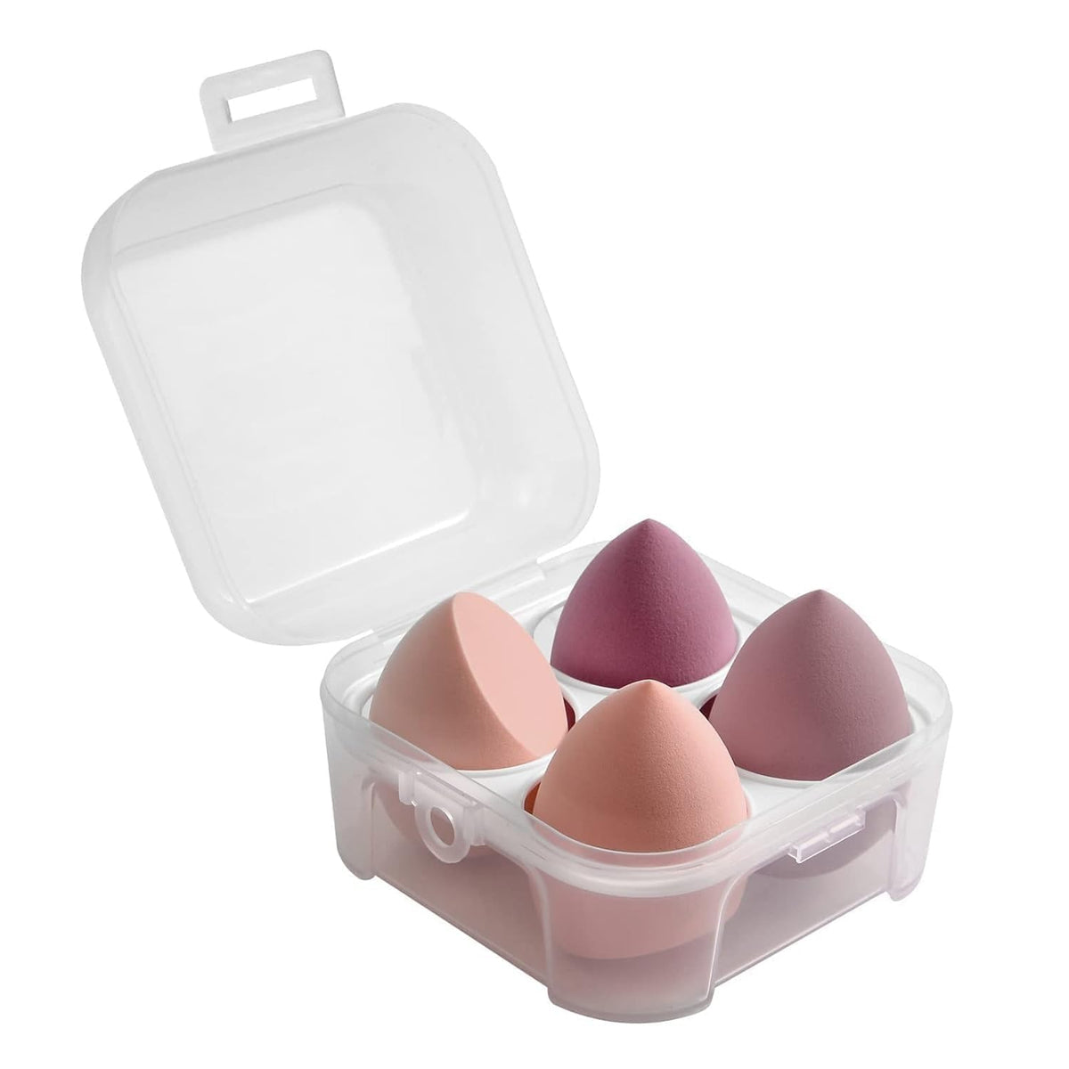COSLUXE Makeup Sponge Set Beauty Blender with Egg Case, Soft Sponge For Liquid Foundation, Creams, and Powders?Latex Free Wet and Dry Makeup (Pink Series, 4 Big + 3 Mini -7 Pcs set) - Image 7