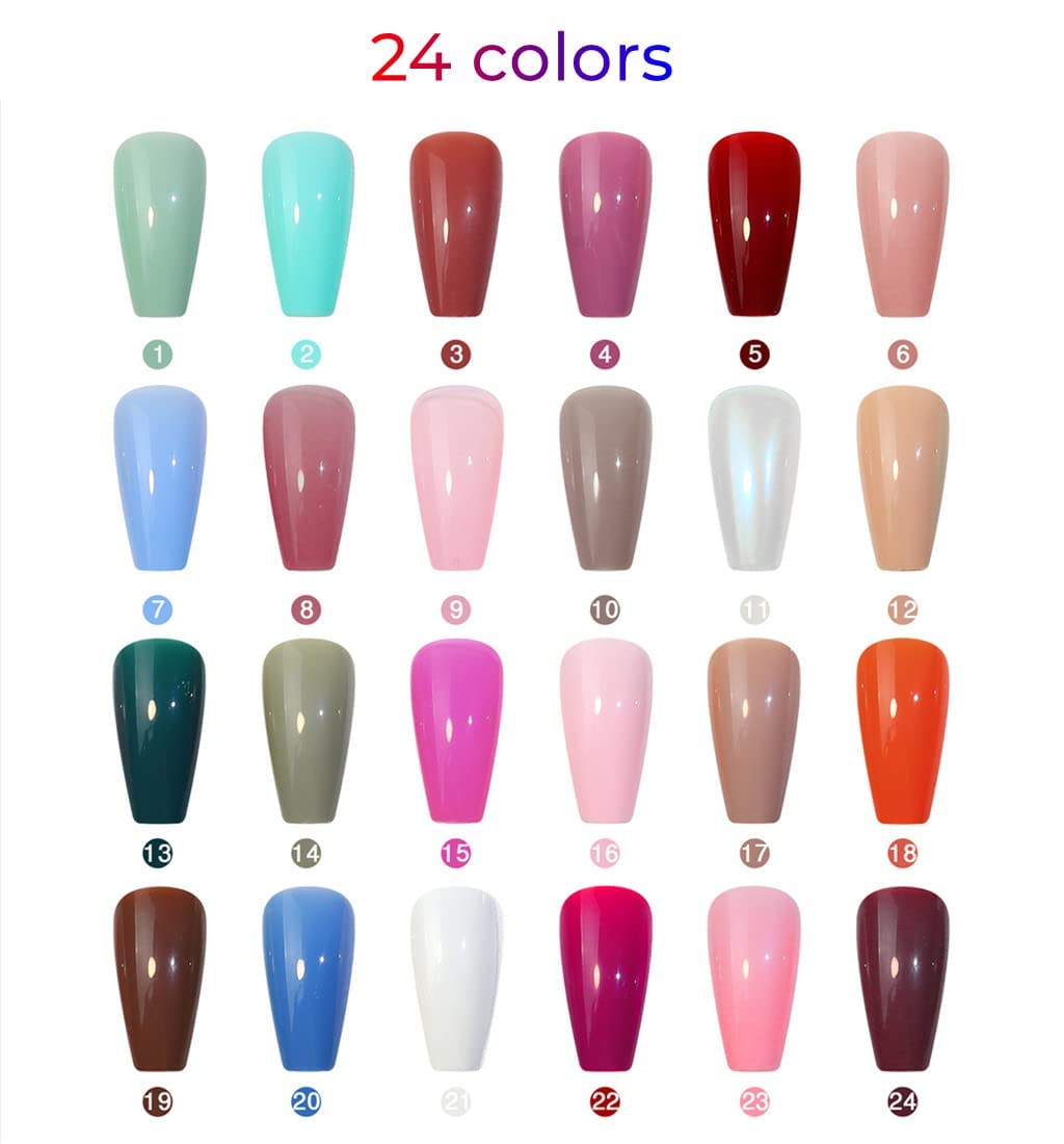 NAILWIND 24 Color Press On Nails Fake Nail 576Pcs, Press on Nail, Artificial Nail Extensions Combo in Multicoloured, Full Cover Glossy Nude False Acrylic Nails for Women Girls - Image 4