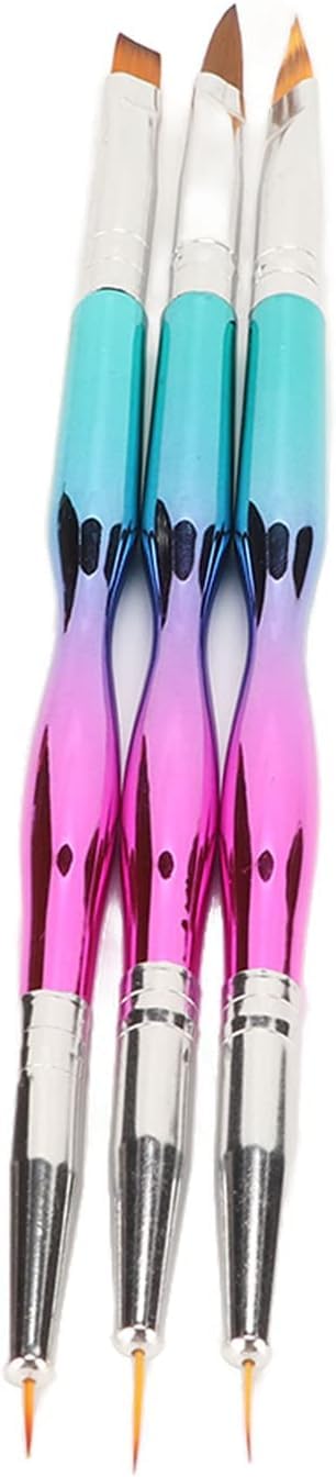 NAILWIND 3pcs Nail Liner Brush, Double Ended Nail Art Brushes, Nail Art Brush Set, Nail Art Painting Drawing Brush, Gel Nail Brush Set, Nail Art Painting for Nail Accessories, Nail Design - Image 9