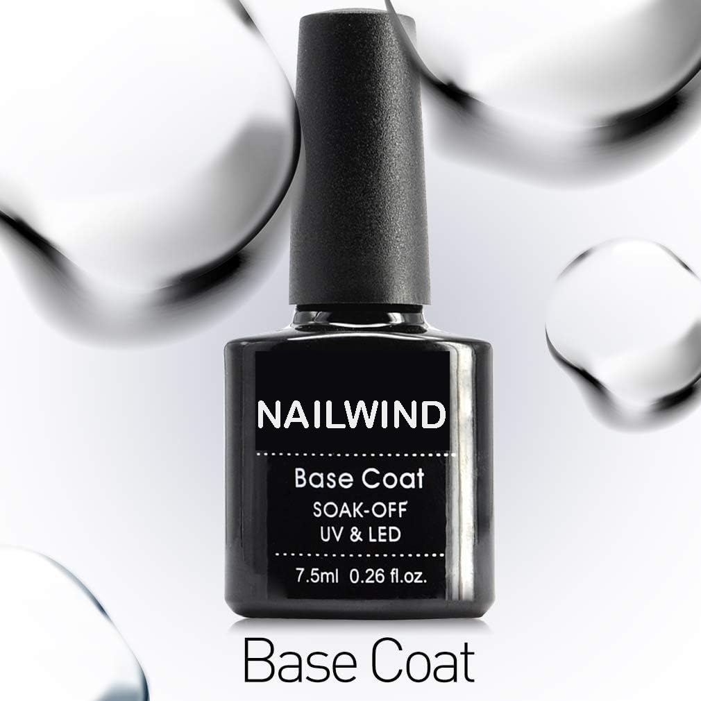 NAILWIND Gel Nail Polish top Coat and Base Coat 2 Pcs Set, No Wipe Tempered Top Coat Soak off gel, Quick Drying, Long Lasting, 7.5ml - Image 4