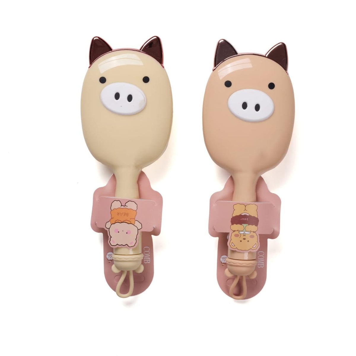 COSLUXE x Hair Brush, Rectangular Detangle Hair Brush Comb for Girls, Women Kids/Hair Comb - Girls Gifts - 1pcs Cute Pig, 1 - Image 3