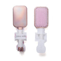 COSLUXE Metallic Oval Rectangular Hair Brush with Crown Handle, Paddle Detangle Hair Brush Comb for Girls, Women Kids/Hair Comb - Girls Gifts