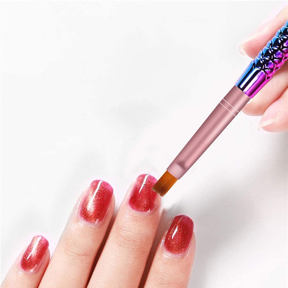 NAILWIND 5pcs Acrylic Nail Art Brush Set - Multicolor Nylon Round Heads - Plastic Handle - UV Gel Builder & DIY Tools - Image 5