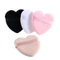 COSLUXE Heart Shape Makeup Sponge Puff - Round and Triangle Design for Cream, Blush, and Foundation Application - Multicolored Beauty Blender Puff 4Pcs
