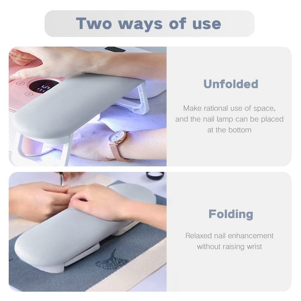 NAILWIND Nail Hand Rest Cushion, Microfiber Leather Arm Rest Nail Table for Fingernails and Toenails, Professional Manicure Nail Pillow Hand Rest Stand for Nail Technician Salon Use - Image 3
