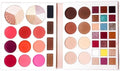 COSLUXE X DAROGE 44 Color Professional Book Style Makeup Palette - Highlighter Contour Eyeshadow Blusher Eyebrow Included Face Color Gift Kit Makeup Palette