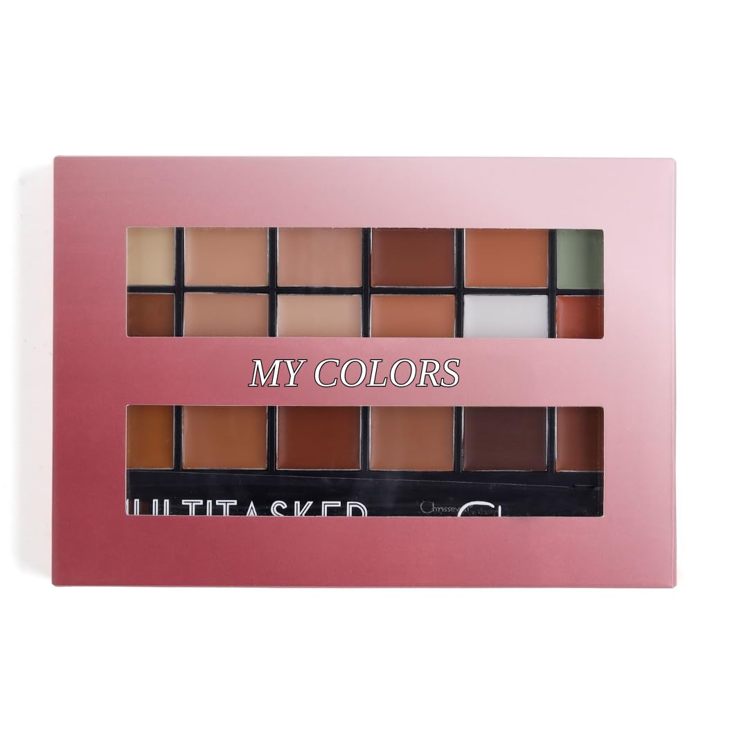 My Colors Professional Colour Corrector Palette | concealer palette for face makeup |18 Shades with Brush, Multi-Colour Concealer for All Skin Types for women - Image 5