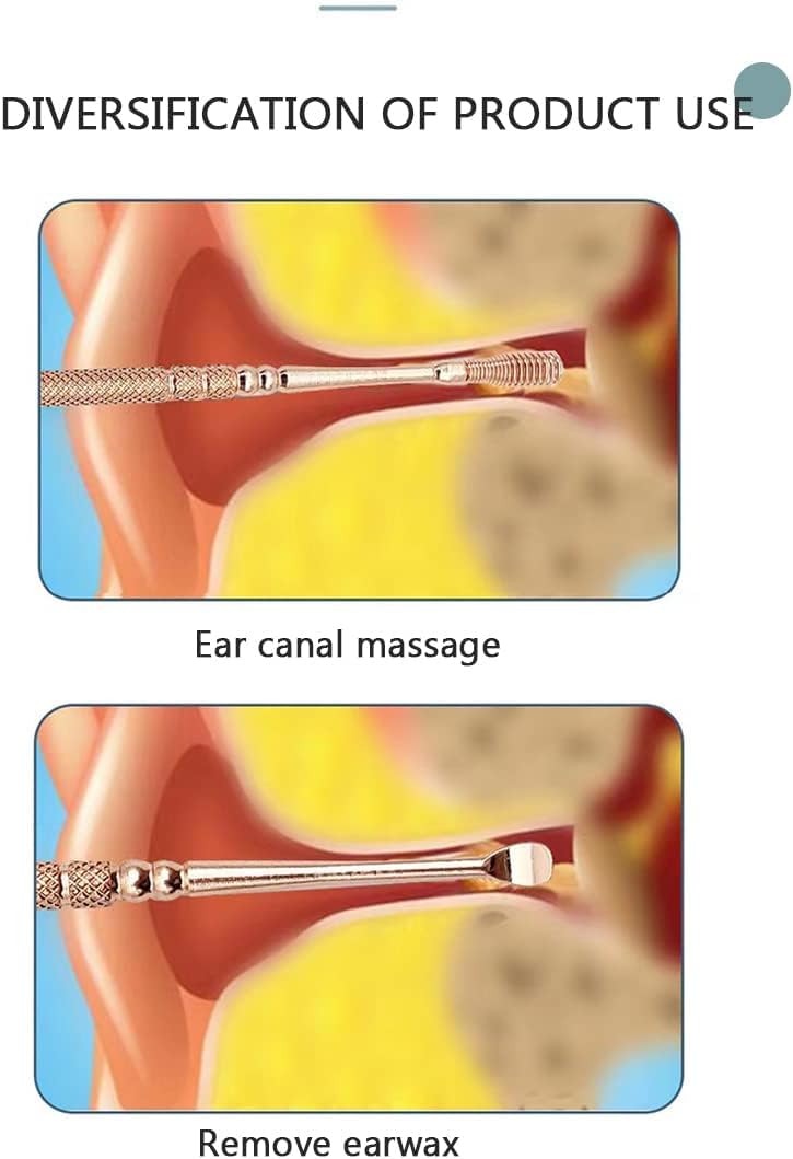 NAILWIND Ear Wax Cleaner Tool Set, Ear Wax Removal Spring Ear Wax Cleaner Tool Set,2 Pcs Professional Ear Cleaner, Stainless Steel 360? Spiral Ear Massage Cleaning Tool with Cleaning Brush and Storage Box - Image 7