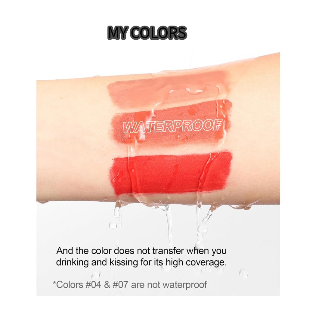 My Colors Matte Liquid Lipstick Set,12 Colors Highly Pigmented Super Stay Liquid Velvet Lipstick, Waterproof Long Lasting Lip Gloss Set, for Women Girl 2ml x 12 - Image 5