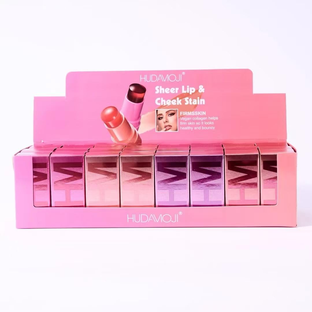HUDAMOJI Cooling Water Jelly Tint, 4 Colors Jelly Blush Stick, Sheer Lip & Cheek Stain, Buildable Watercolor Finish, Multi-Use Matte Blush Lip Tinted Makeup, Waterproof Long Lasting Lip Gloss - Image 3
