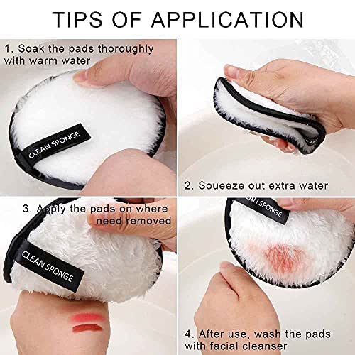 Cosluxe Makeup Remover Pads, 2 pcs Reusable makeup remover pads, Multi-functional Soft Fiber, Facial Cleansing Pads for Face Makeup I Perfect for Chemical Free Removal of Eye Makeup - Image 4