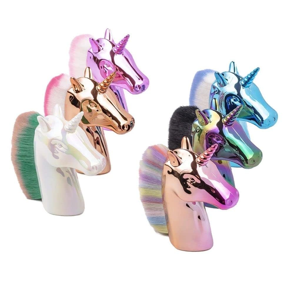 NAILWIND Unicorn Nail brush Makeup Brush For Nail Art, Powder Foundation, Blush, Contour, Manicure, Rainbow Horse Big Brush For Face & Hands - Image 2