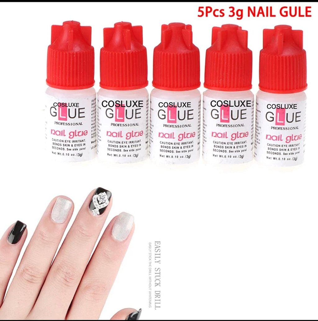 Cosluxe Professional Strong Nail Glue for Fake Nails - Nail Tips 3g (Pack of 3) - Image 4