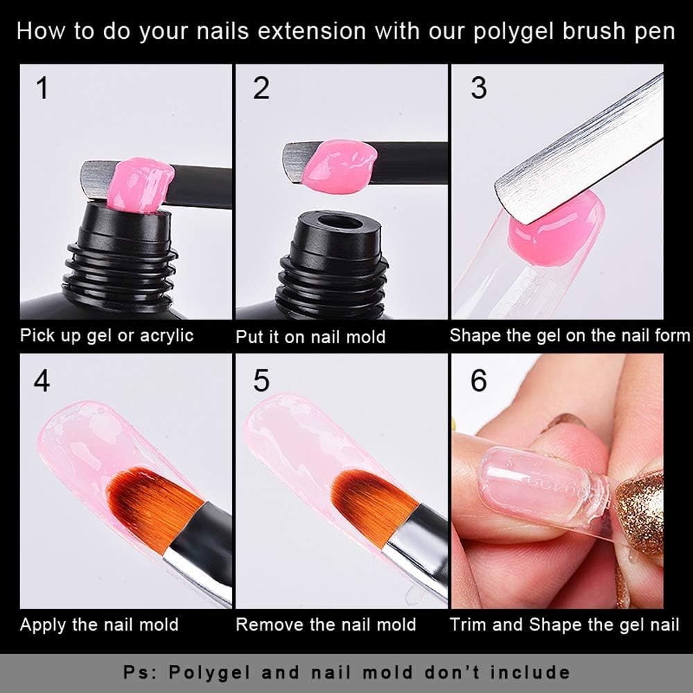 NAILWIND PolyGel Brush and Picker Brush tool for UV Poly Gel, Dual-Ended Poly gel Nail Brush & Picker, 2 in 1 Designs Poly gel Nail Brushes, Stainless Steel Gel Nail Brush Poly gel Slice Tool for Poly Gel UV Gel Acrylic Nails Extension 1- PCS - Image 8