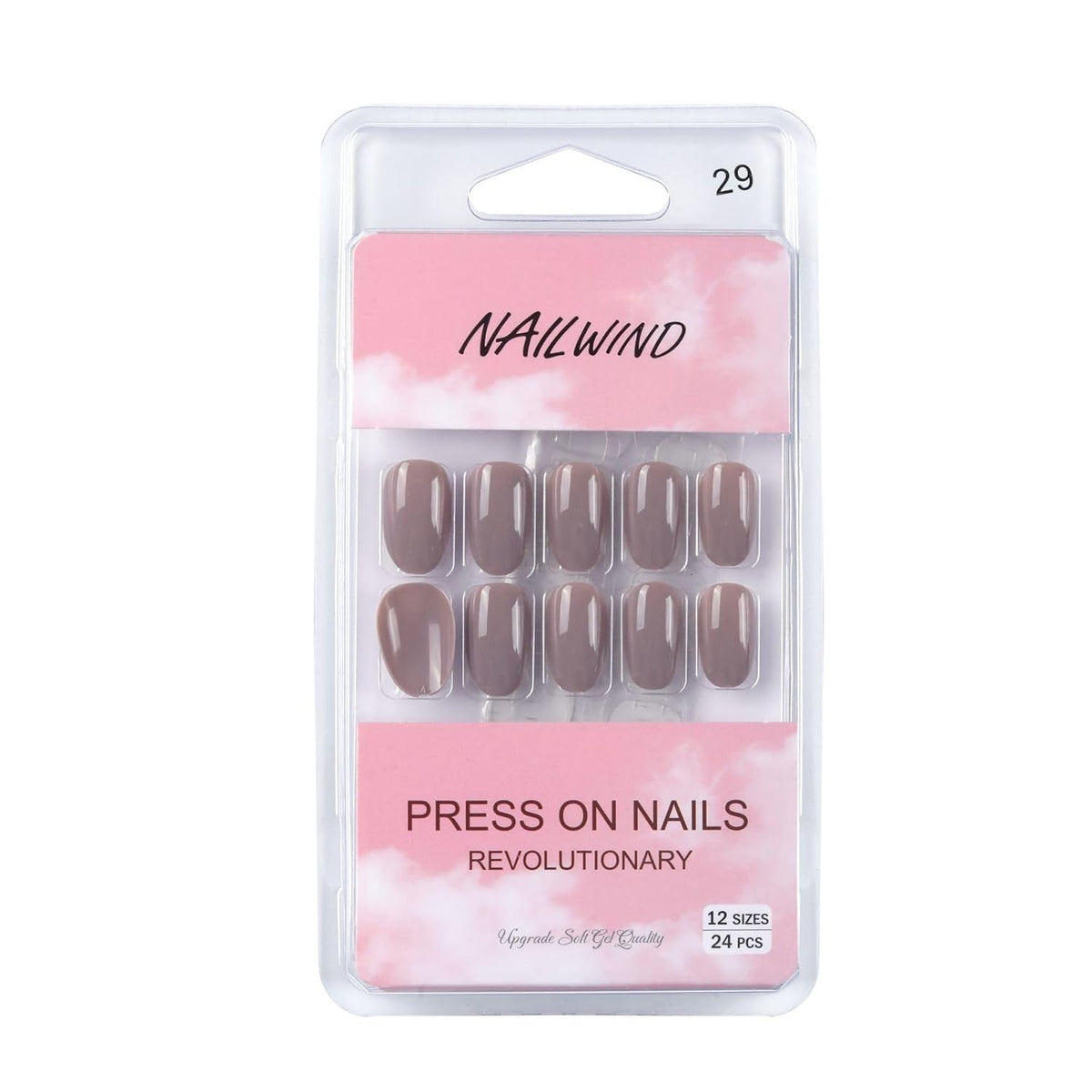 NAILWIND 24pcs Press on Nails | Natural French Short False Nails | Acrylic Full Cover Nails | Natural Fake Nails Delicate & Comfortable for Women and Girls (V-29) - Image 5